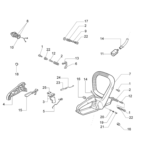 Ручка з бензобаком бензопили OLEO-MAC 936, 940