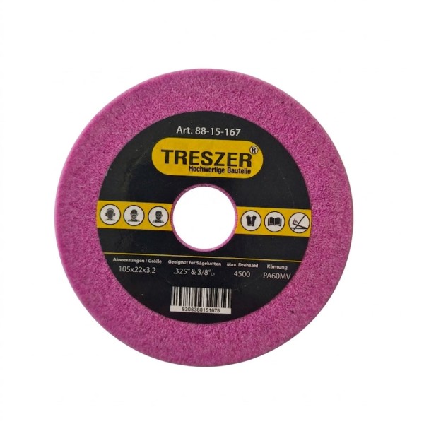 Диск TRESZER для заточки цепи бензопилы 105x22x3,2мм