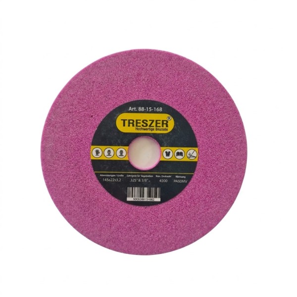 Диск TRESZER для заточки цепи бензопилы 145x22x3,2мм