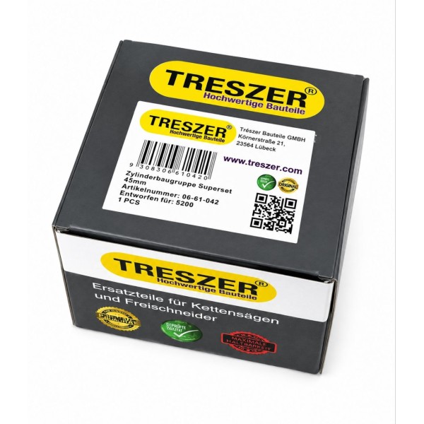 Цилиндр с поршнем TRESZER для бензопилы 5200, комплект поршневой группы Цилиндр с поршнем TRESZER для бензопилы 5200, комплект поршневой группы