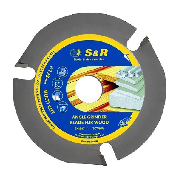 Диск пильний S&R MULTI CUT 125х22,2х3,8 мм