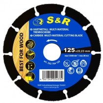 Диск S&R карбид-вольфрамовый 125 x 22.23 мм MULTI-MATERIAL..